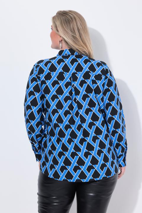Immagine prodotto Ulla Popken Camicia con stampa grafica, colletto da camicia e maniche lunghe (62)