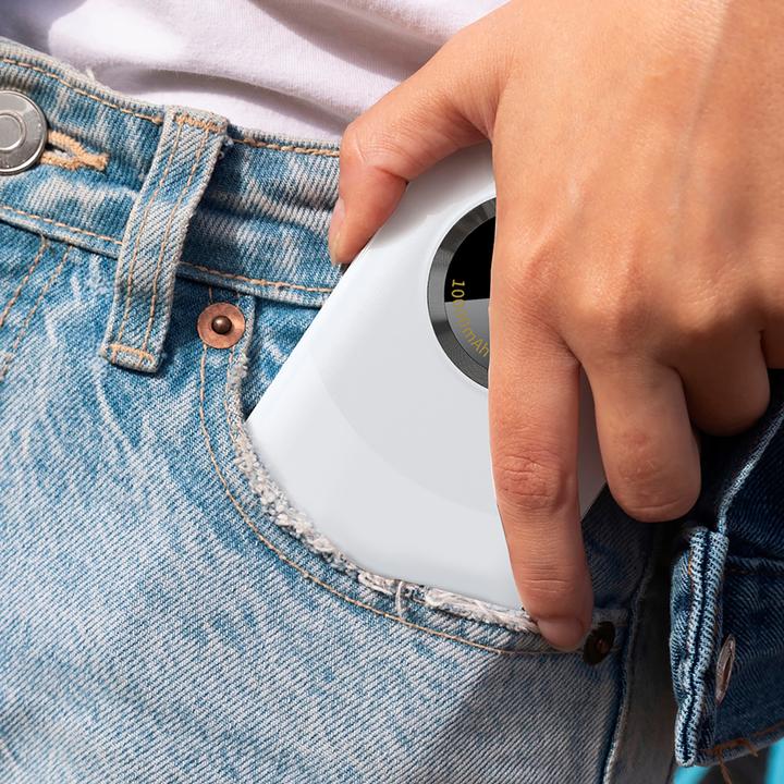 Actual product image Dudao Powerbank K21 Mini 10000mAh 22.5W USB-A / USB-C - beige (10000 mAh, 22.50 W, 37 Wh)