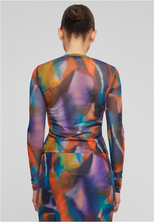 Produktbild Urban Classics Ladies AOP Mesh Longsleeve - 138403 (5XL)