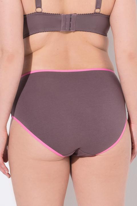 Image du produit Ulla Popken Culottes midi, liseré de couleur - lot de 5 (46, 48, Pack de 5)