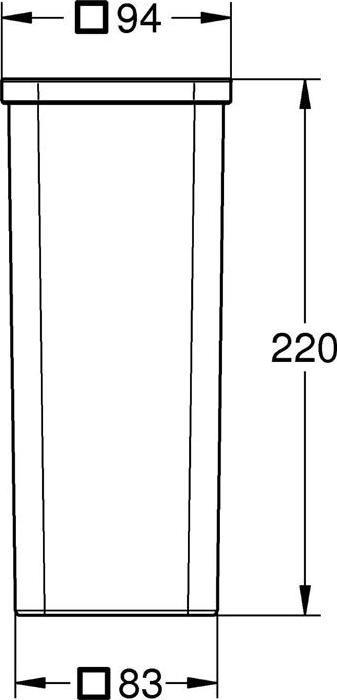 Actual product image Grohe SELECTION CUBE replacement glass