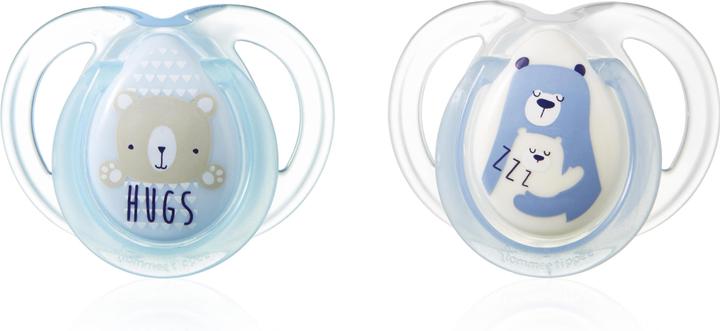 Actual product image Tommee Tippee silicone soother NIGHT STYLE, 0-6 months, 2 pcs, 43336103 (2 x, up to 6 M.)