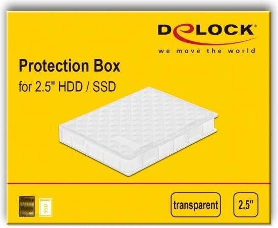Actual product image Delock Protection box for 2.5? HDD / SSD transparent