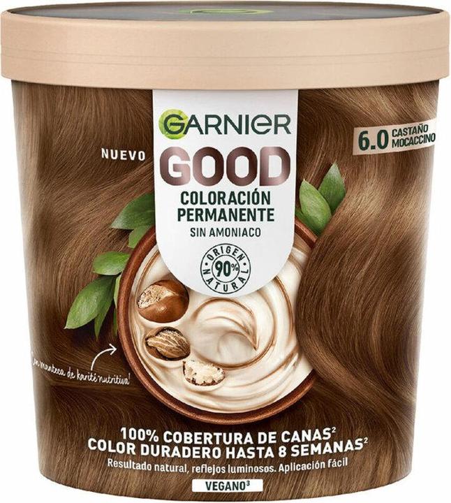 Produktbild Garnier Good Coloración Permanente 6,0 Castaño Mocaccino 1 U (6,0 Castaño Mocaccino)