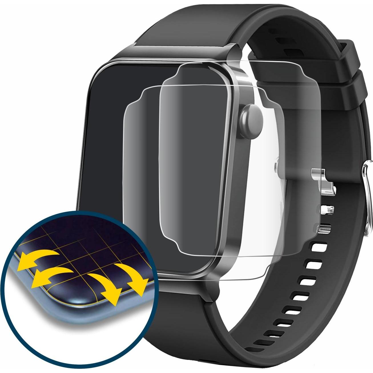 Thumbnail - BROTECT Full-Cover Displayschutz, Smartwatch Schutzfolie, Transparent