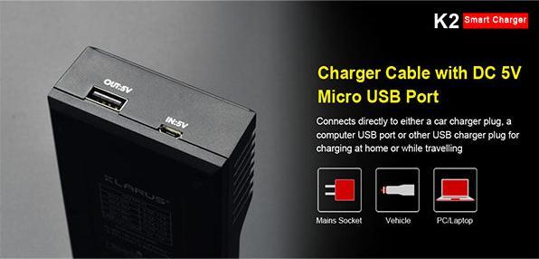 Produktbild Klarus Smart Charger K2 Ladegerät (1 Stk., Ladegerät inkl. Akku)
