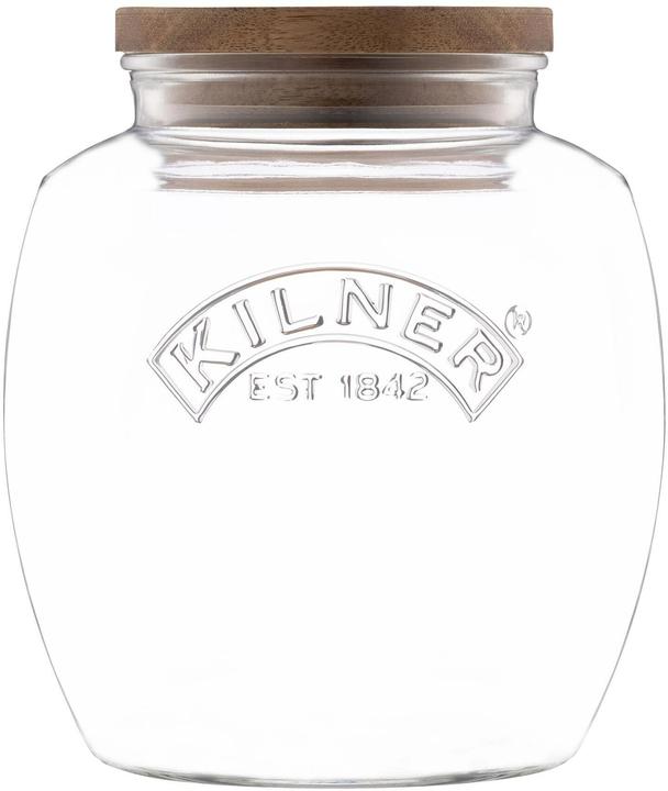 Kilner Universal Vorratsglas 2 l - Deckel aus Akazienholz (1 Stk., 2 l)