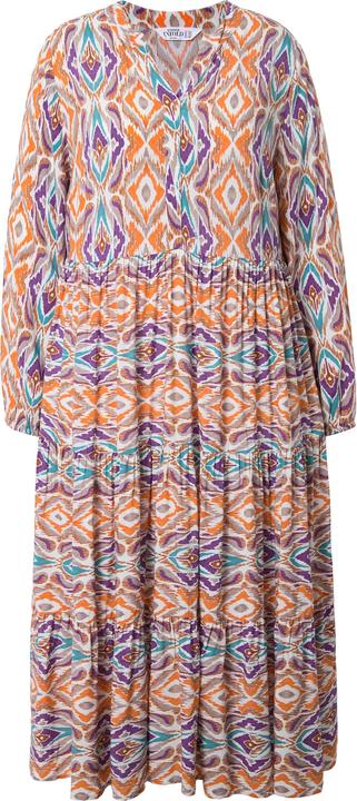 Produktbild Studio Untold Maxikleid, Alloverprint, V-Ausschnitt, Volants (50, 52)