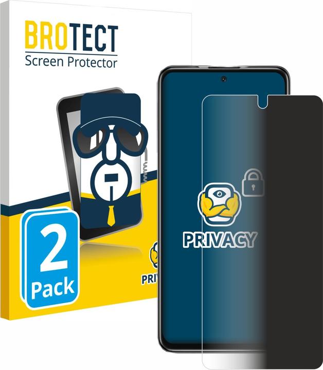 Actual product image BROTECT Anti-spy privacy film Blue light protection film (2 Piece, Xiaomi Poco M4 Pro 5G)