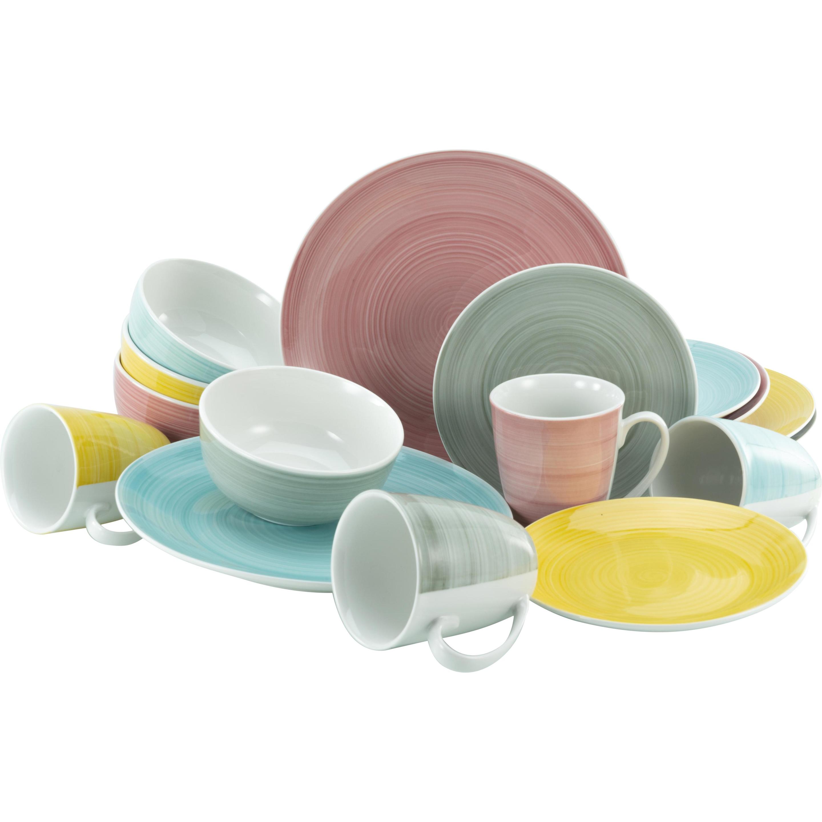 CreaTable, Geschirrset, Pastello (16 Stück)