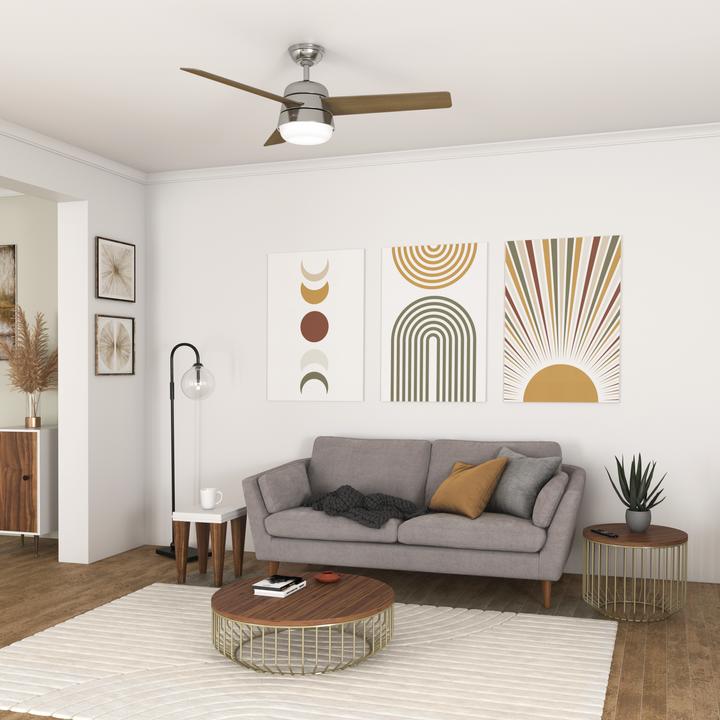 Produktbild Hunter Fans Deckenventilator Finley L Nickel mit Licht & Fernbedienung (43 dB)