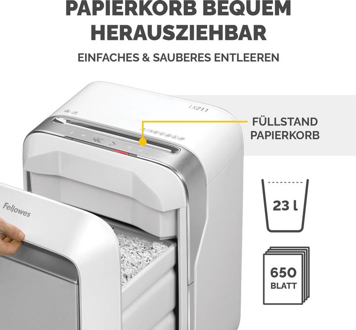 Immagine prodotto Fellowes Powershred LX 211 (Micro Cut) (Microtaglio)