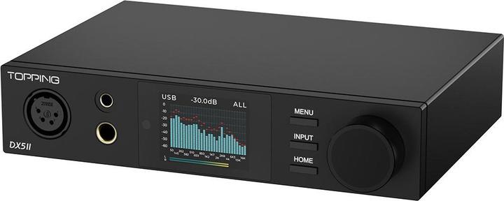 Image du produit Topping Wzmacniacz słuchawkowy DX5 II Kolor: Czarny (commutateur de gain, Écran, USB-DAC, Bluetooth)