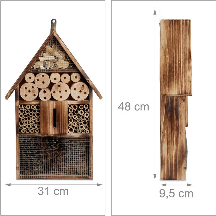 Produktbild Relaxdays Insektenhotel (Florfliegen, Wildbienen, Marienkäfer, Grabwespen)