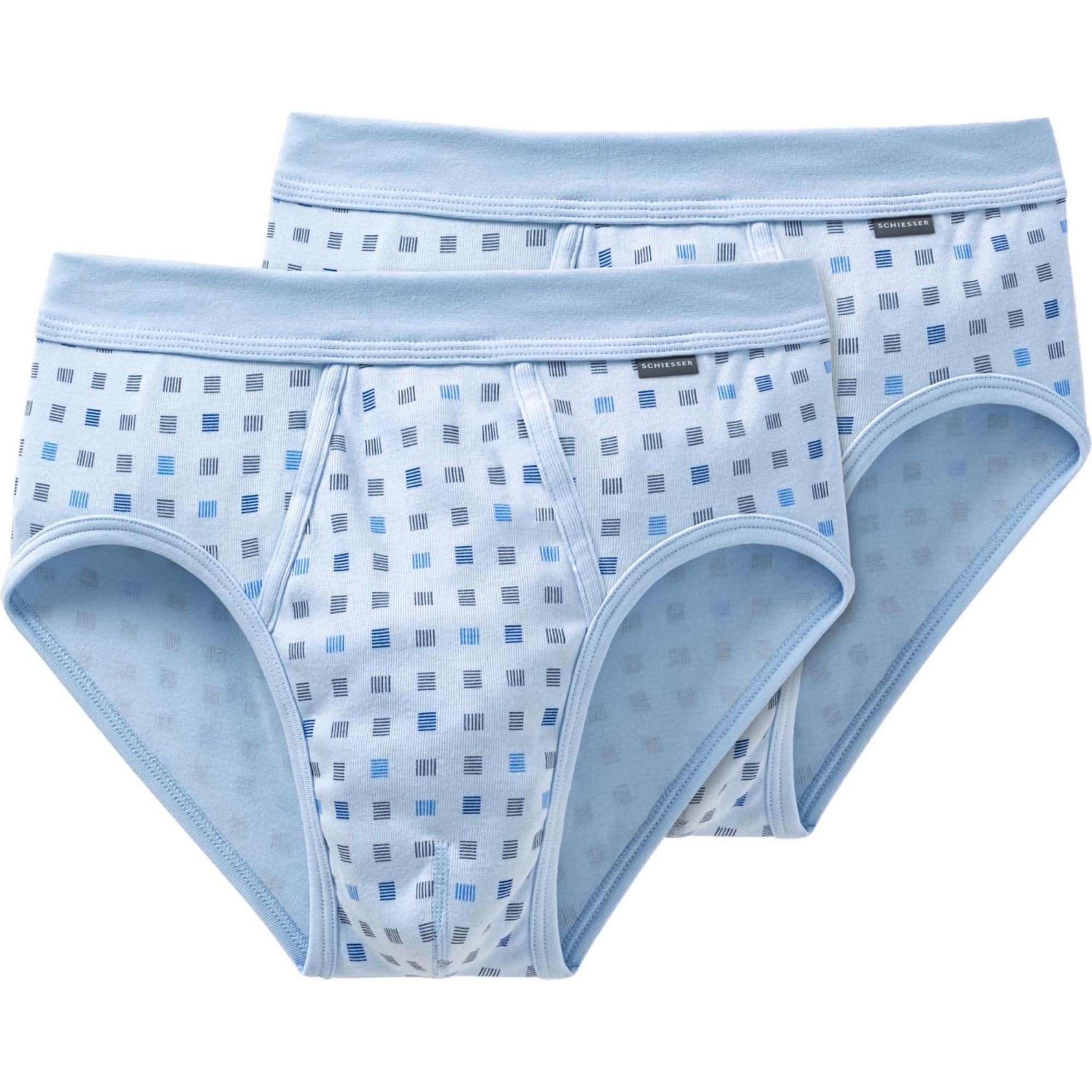 Schiesser, Herren, Unterhosen, Essential 2PACK Sportslip, Blau, (6, 2er Pack)