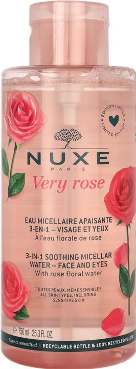 Image du produit Nuxe Very Rose - Eau Démaquillante Micellaire Apaisante 3en1 (Lingettes nettoyantes pour le visage, 750 ml)