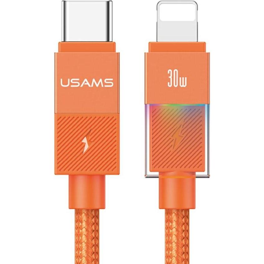Usams Cable U93 30W USB-C to Lightning 1.2m orange (1.20 m, 30 W), Cavo USB