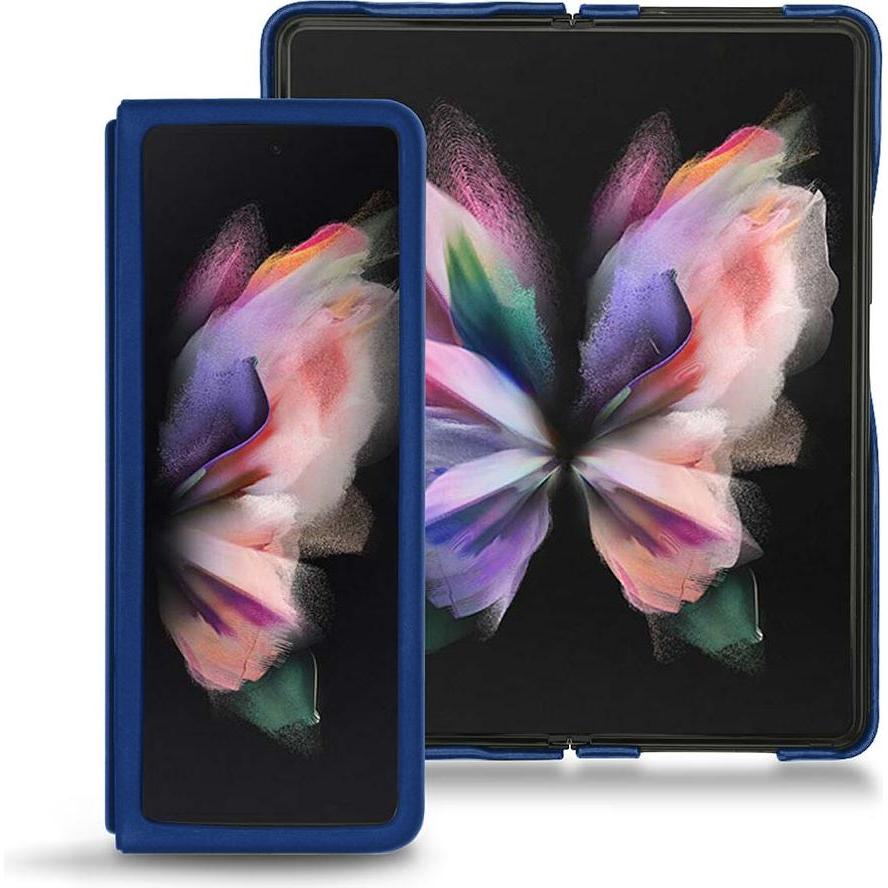 Noreve Lederschutzhülle (Samsung Galaxy Z Fold3), Smartphone Hülle, Blau