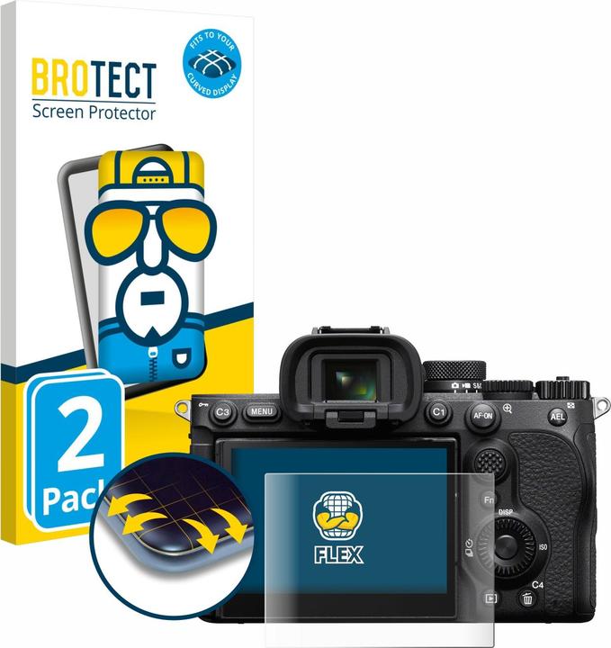 BROTECT Fullscreen für Sony Alpha 7 V (ILCE-7M5) Schutzfolie Displayschutz Folie Klar Transparent