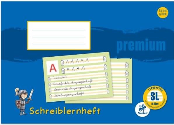 Actual product image Staufen Writing exercise book Premium ruler SL lined DIN A4 landscape without margin, 16 sheets (A4, Special ruling, Hardcover)
