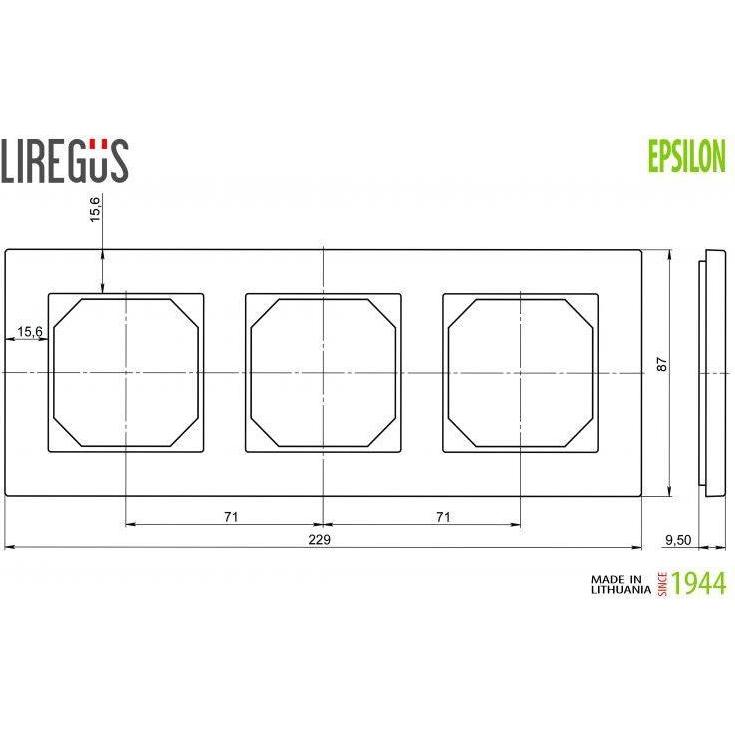Thumbnail - Liregus, Zubehör Schalterprogramm, Frame 3 Seats White