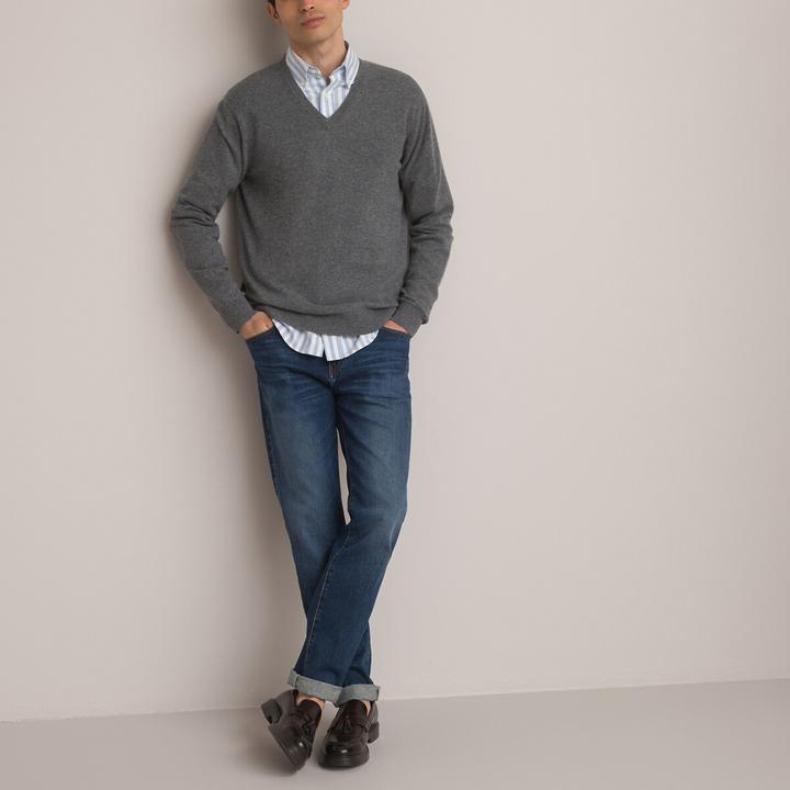 Actual product image La Redoute Collections Jumper with V-neck (L)