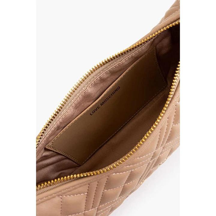 Produktbild Love Moschino Gepatchte Lederimitat Beige Tasche