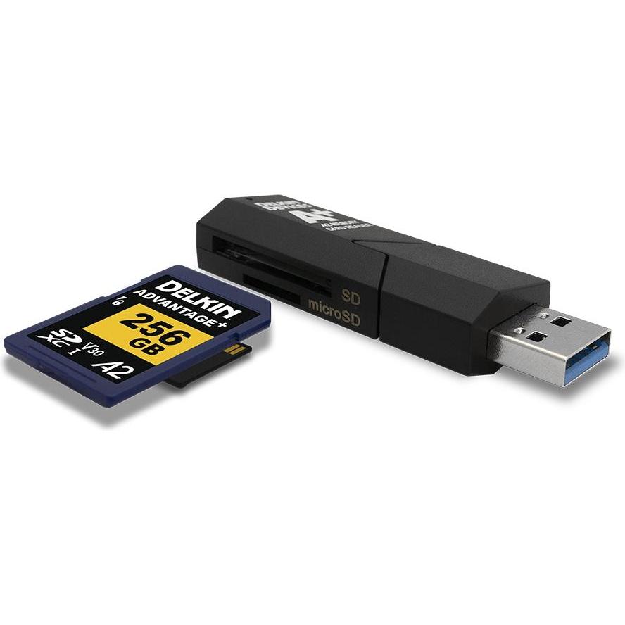 Delkin USB 3.1 SD & microSD A2, Speicherkartenlesegerät