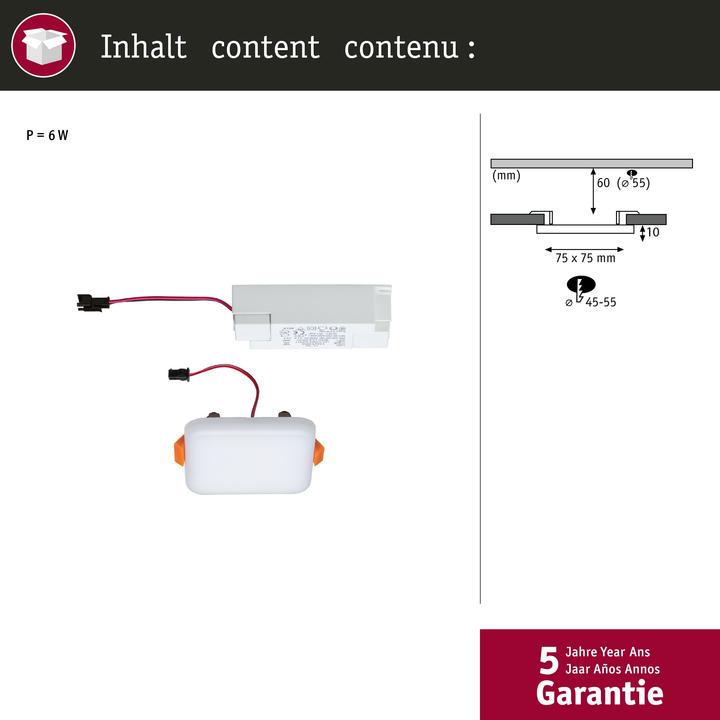 Produktbild Paulmann Einbaupanel Veluna VariFit (500 lm)