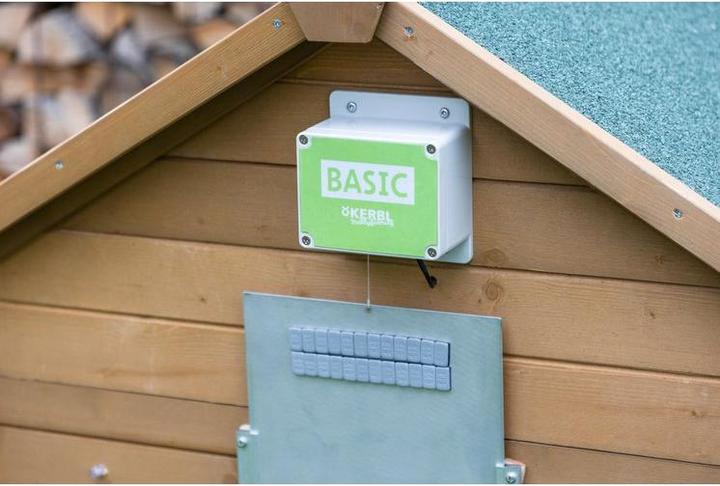 Produktbild Kerbl Basic automatische Hühnertür, Türöffnung, Türöffner für Hühnerstall, Hühnerhaus, mit Lichtsens