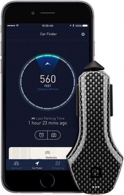 Actual product image nonda Car Charger ZUS Smart Car Charger Carbon Fiber 2.4 A