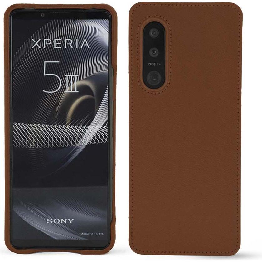 Noreve Lederschutzhülle (Sony Xperia 5 III), Smartphone Hülle, Braun
