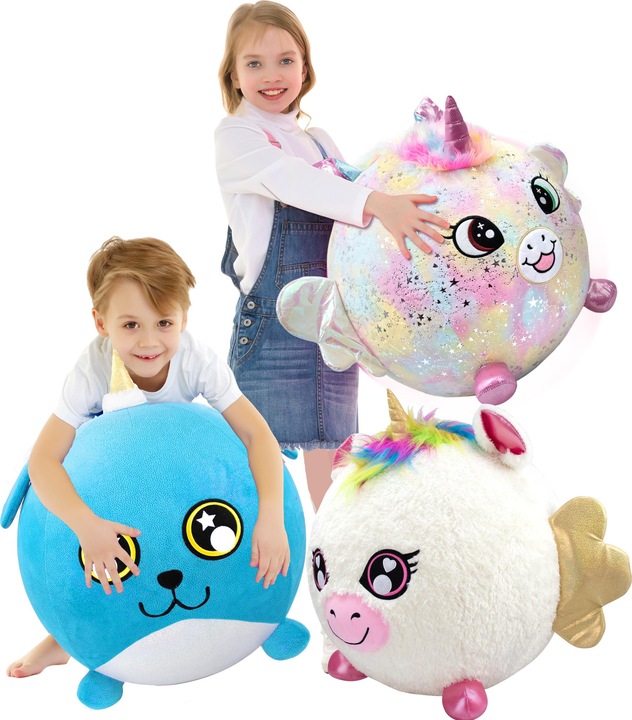 Immagine prodotto Moose Peluche gonfiabile unicorno arcobaleno Biggies