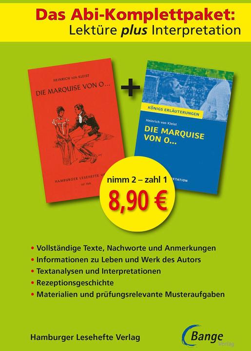 Produktbild Die Marquise von O (Deutsch, Heinrich von Kleist, 2016)