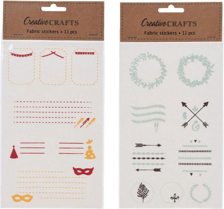 Actual product image Fabric stickers, 9 pcs.