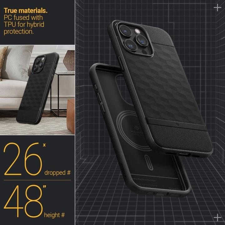 Actual product image Caseology Parallax MAG iPhone 15 Pro 6.1" Magsafe Czarny/Matte Black ACS06749 (Apple iPhone 15 Pro)