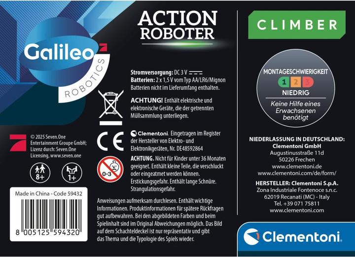 Produktbild Clementoni Galileo Action Roboter - Climber