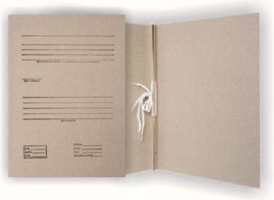 Produktbild ART Folder SMLT, archival, A4 2cm, 400g, with 2 straps, with print, brown, cardboard (A4)