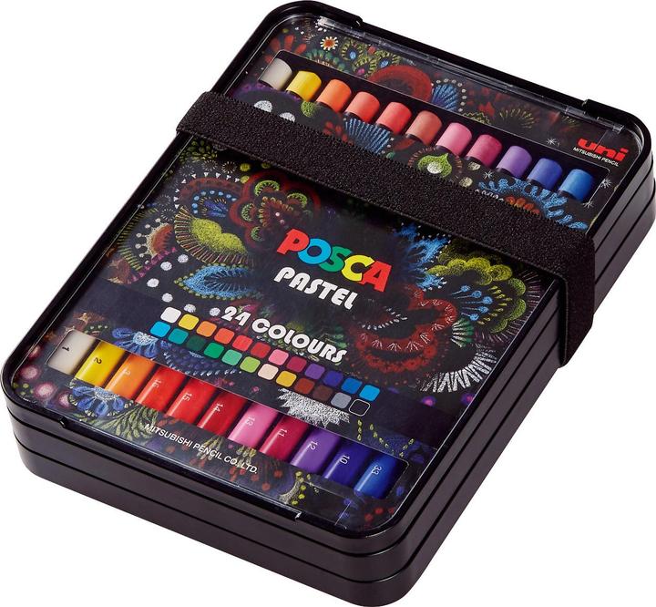 Image du produit Posca Pastel KPA-100 Set de 24 crayons de cire assortis (Assortiment, 24 x)