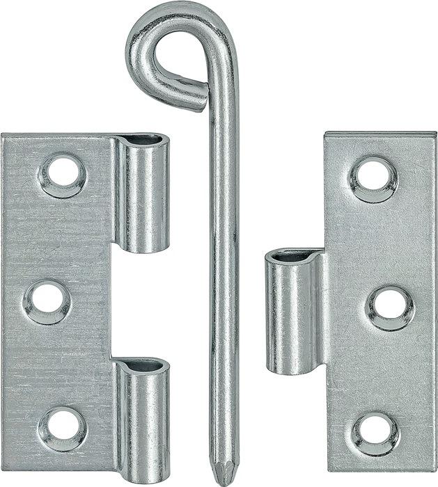 Produktbild Vormann Kulissenscharnier Höhe 70 mm Breite 55 mm Stärke 3 mm Stahl blau verzinkt geschlagen