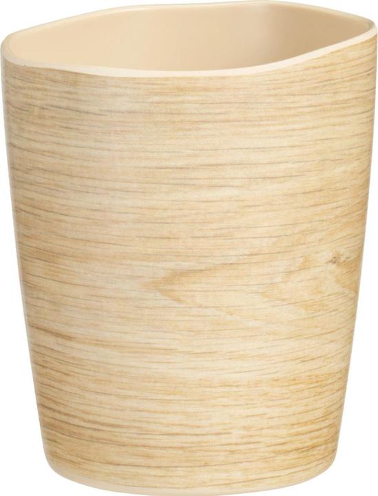 Actual product image Excellent Houseware 4er-Set Bruchfester Melaminbecher in Holzoptik-Design, 9 x 11 cm (450 ml, 4x)