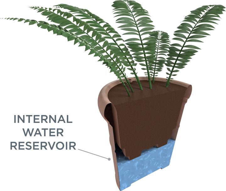 Produktbild Step2 Bridgeview Pflanzkübel Gross - Onyx Schwarz (42.80 cm)