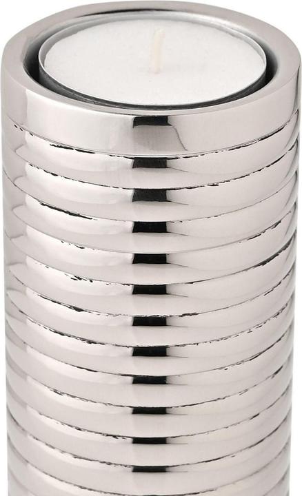 Actual product image Hestia Tubular Polished Silver Tealight Holder - Large