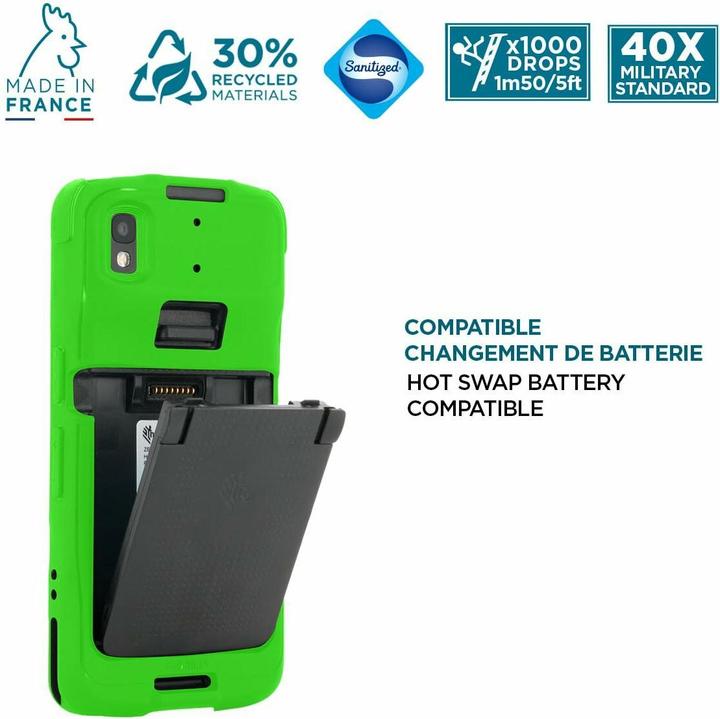 Produktbild Mobilis PROTECH Case+Handstrap Zebra TC22/27 Safety gr softb