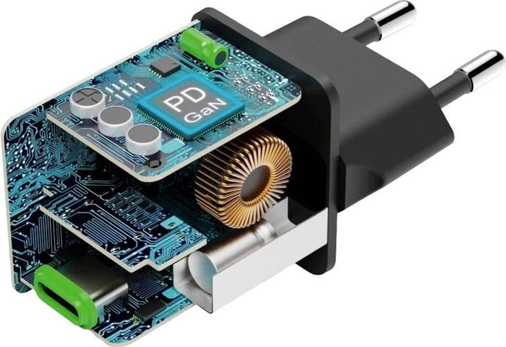 Produktbild Hama Schnellladegerät, USB-C, PD/QC/GaN, Super-Mini-Charger, 45 W, Schwarz (45 W)
