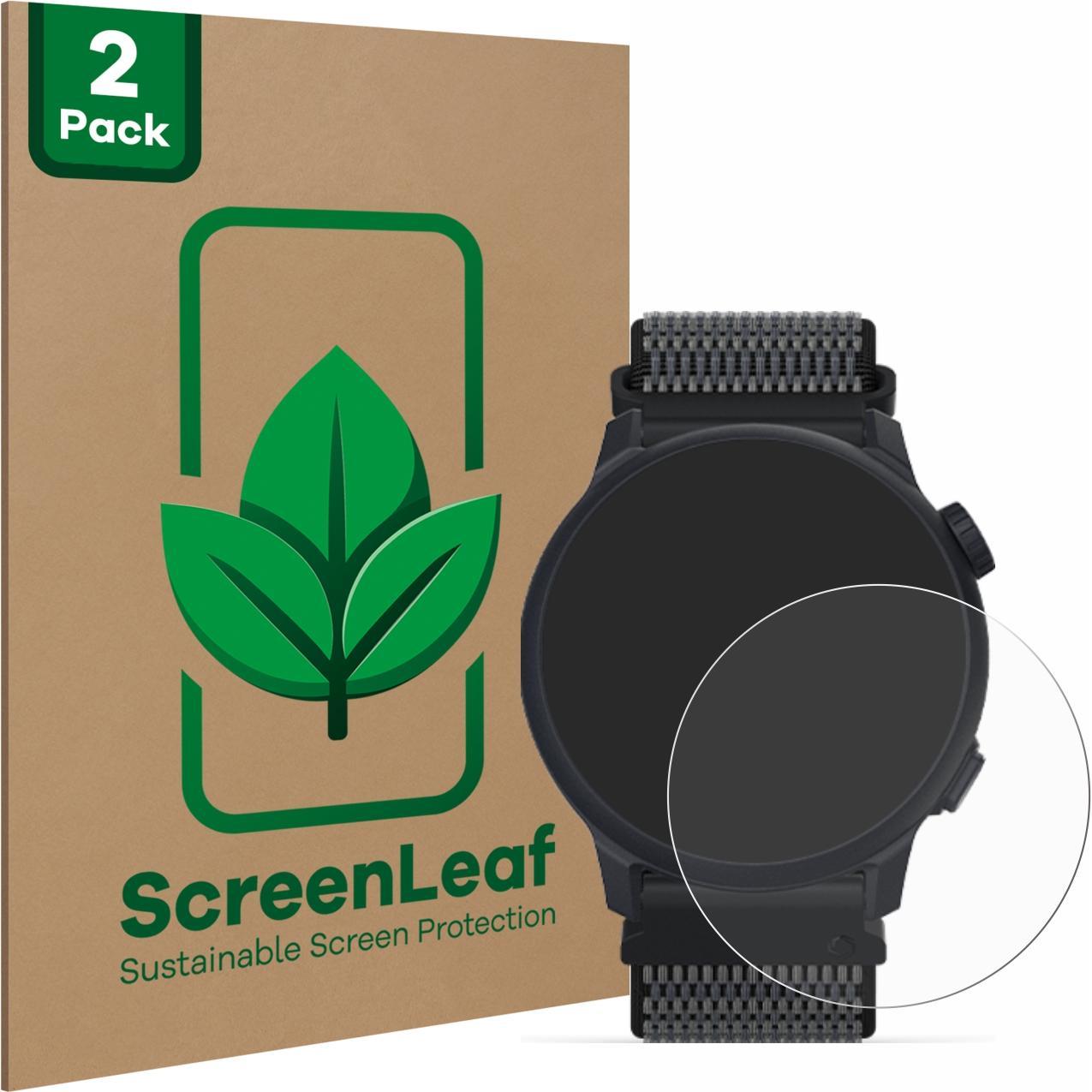 ScreenLeaf Schutzfolie nachhaltiger Displayschutz Displayschutzfolie Folie Klar Transparent, Smartwatch Schutzfolie, Tra...