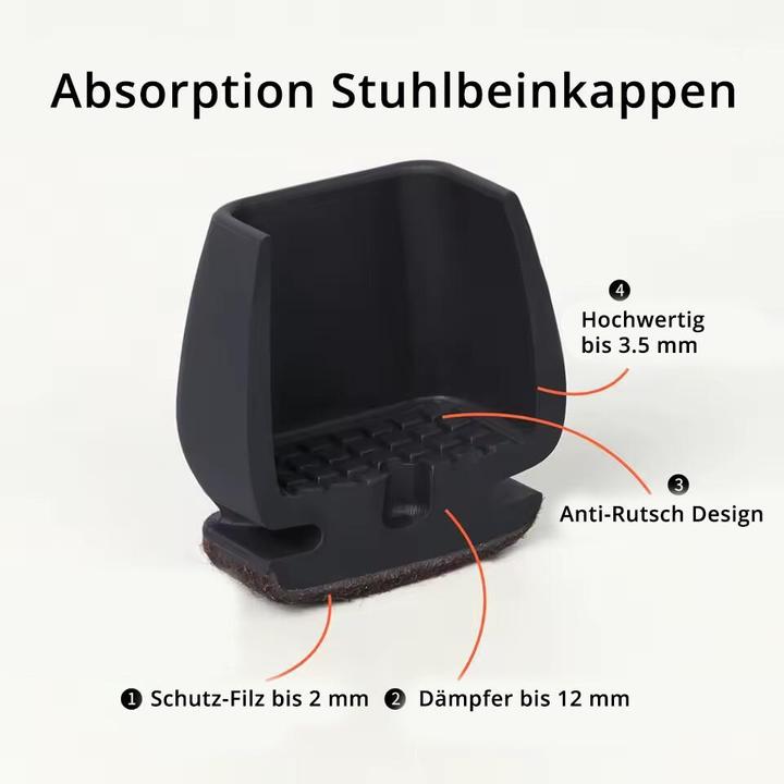 Produktbild Qmexa Profi-Stuhlbeinstulpen (Filzgleiter, 4 Stk.)