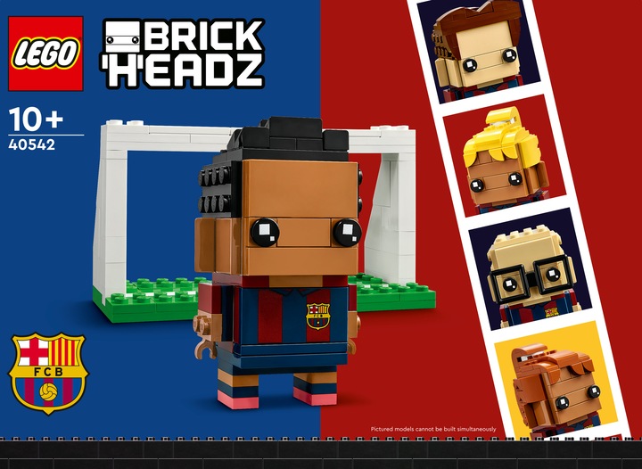 Actual product image LEGO Brick Headz - FC Barcelona â€" Go Brick Me (40542, LEGO Brickheadz)