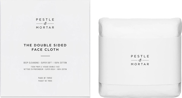 Produktbild Pestle & Mortar Double Sided Face Cloths - Pack of 3 (Reinigungstücher, 1 ml)