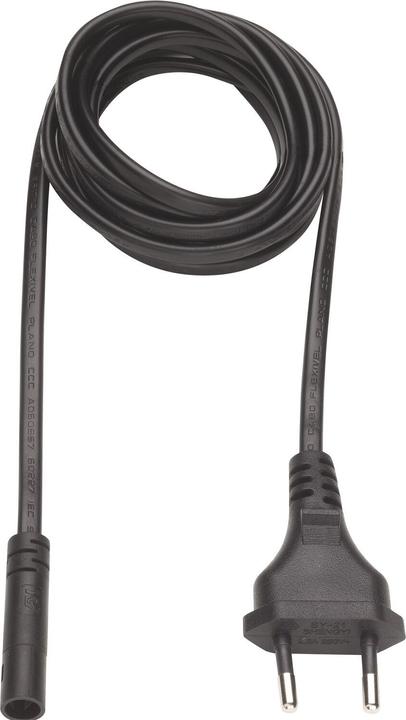 Actual product image Domus Connection cable black with Euro flat plug for Wolf under-cabinet light 2000 mm